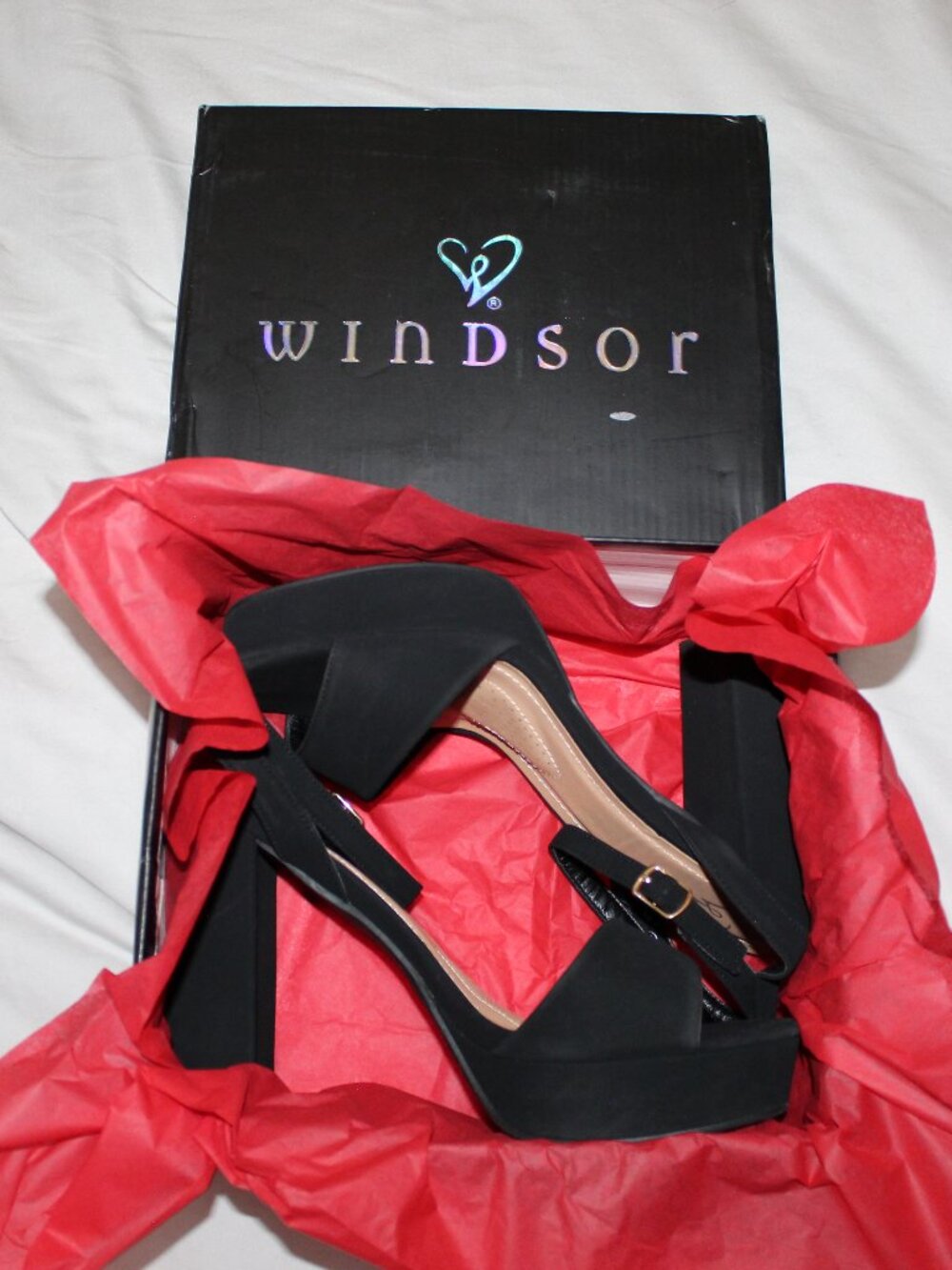 Windsor Ready To Slay Womens Platform Peep Toe Heels Black Size 9